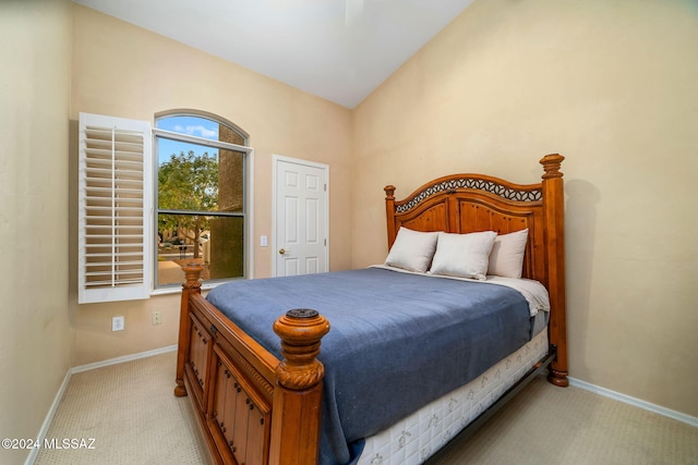 63506 E Harmony Dr, Tucson, AZ 85739 - carpeted bedroom featuring high vaulted ceiling