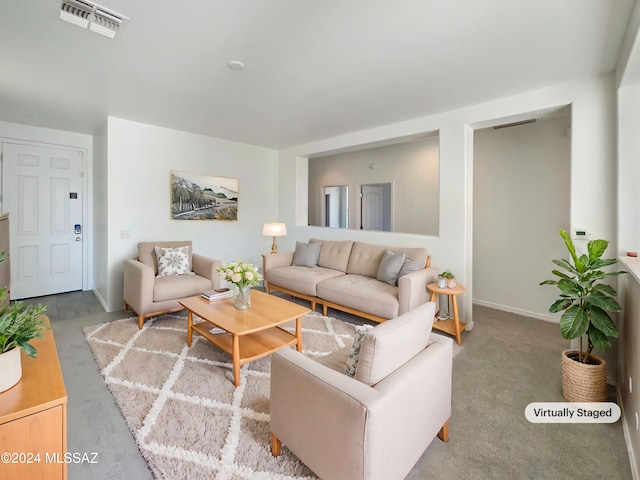 view of carpeted living room