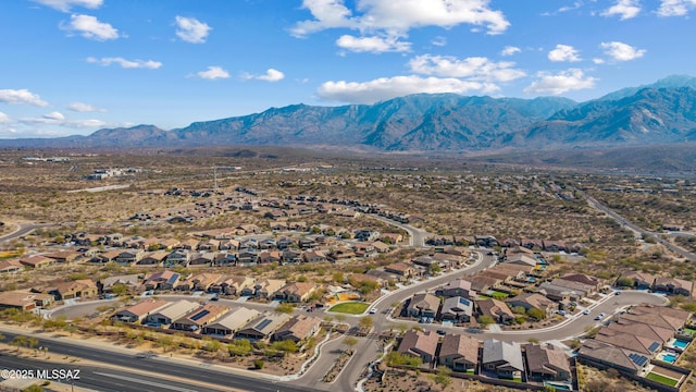 aerial view featuring a mountain view