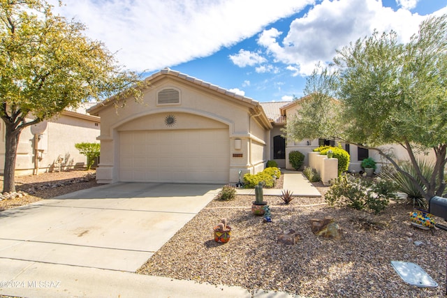 view of front of home featuring a garage