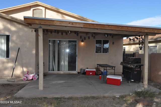 back of house featuring a patio area