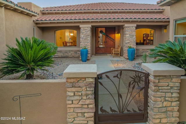 view of doorway to property