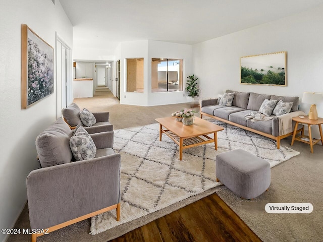 view of carpeted living room