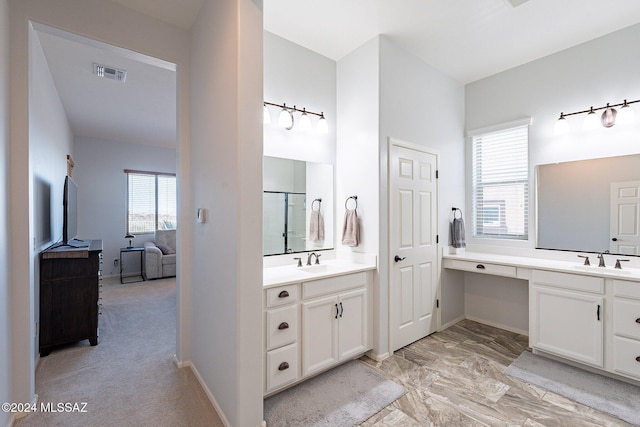 bathroom featuring vanity