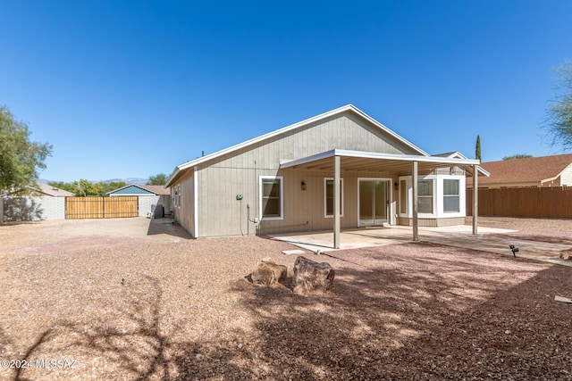 back of house featuring a patio area