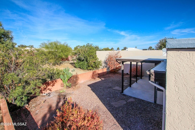 view of yard featuring a patio area