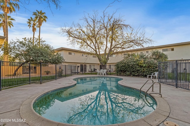 view of pool with a patio area