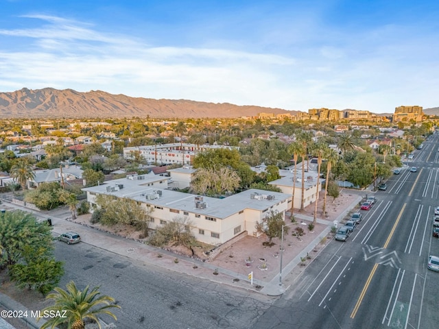 drone / aerial view with a mountain view