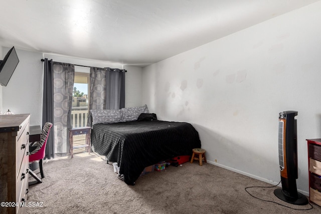 bedroom featuring carpet flooring