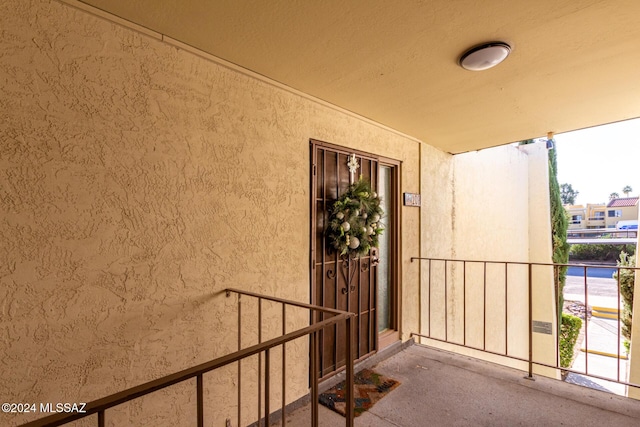 view of doorway to property