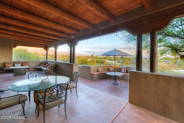 view of patio / terrace with an outdoor hangout area