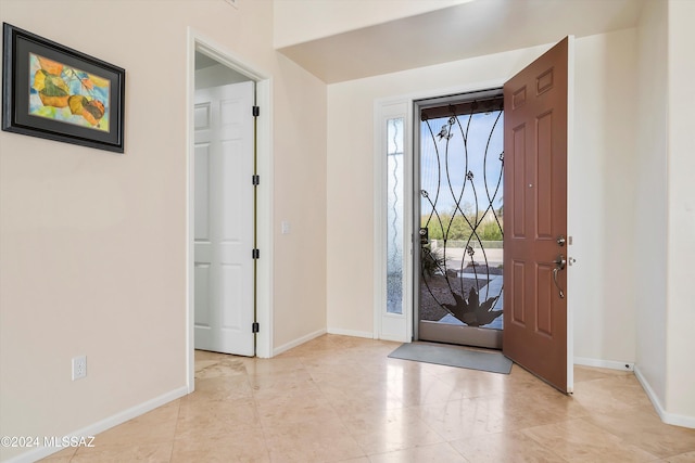 view of foyer entrance