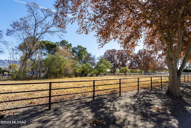 view of gate featuring a rural view