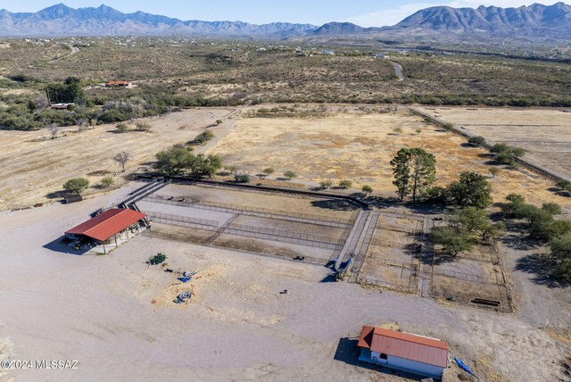 aerial view featuring a mountain view