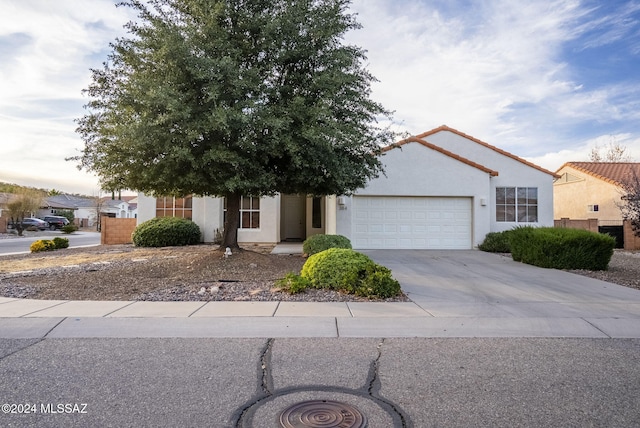 view of front of home featuring a garage