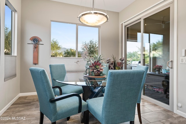 view of dining area