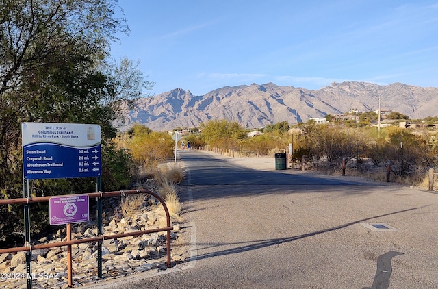 view of road featuring a mountain view