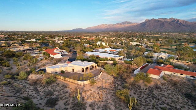 aerial view featuring a mountain view