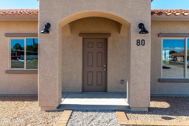 view of doorway to property