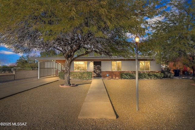 view of front of home