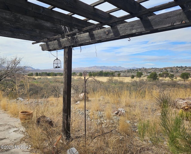 exterior details with a mountain view