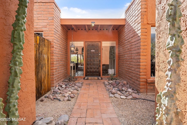 view of doorway to property