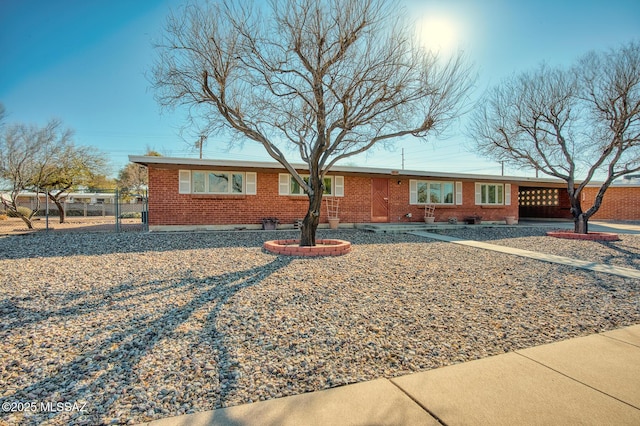 view of ranch-style home