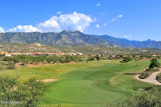 view of community featuring a mountain view