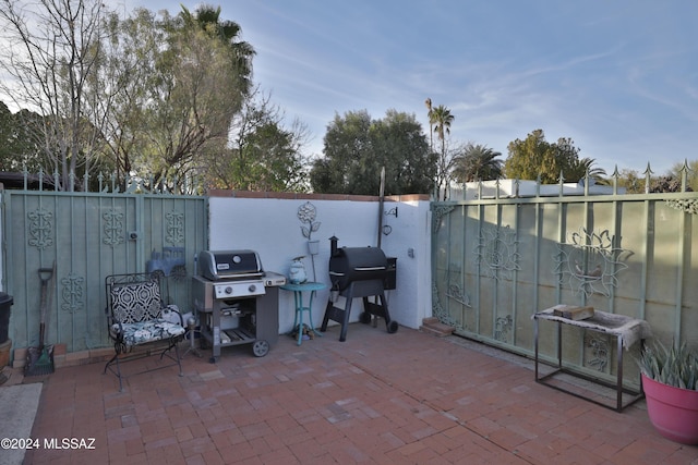 view of patio / terrace with area for grilling