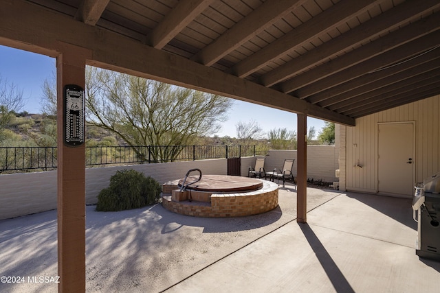 view of patio with fence