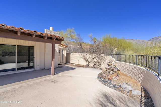 view of patio featuring a fenced backyard