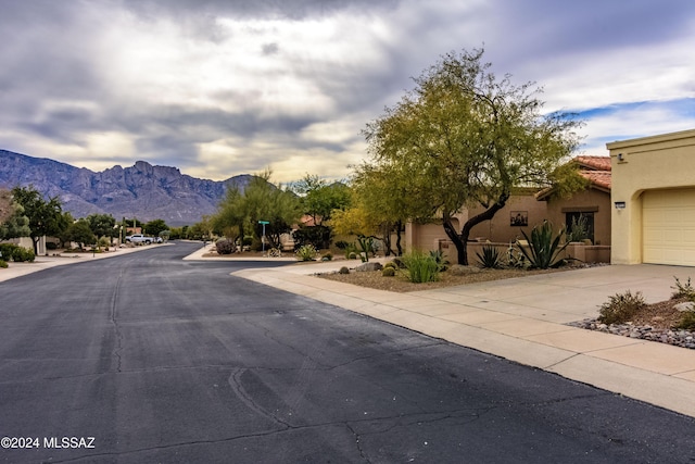 view of road featuring a mountain view