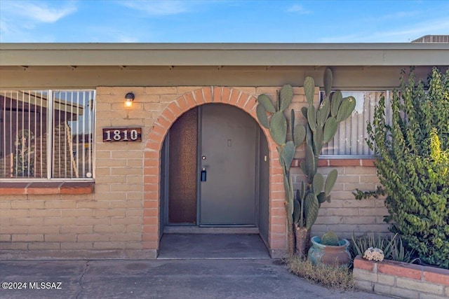 view of doorway to property