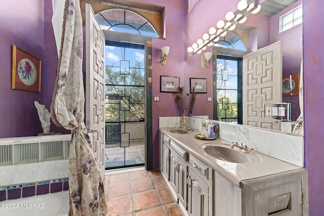 bathroom with vanity