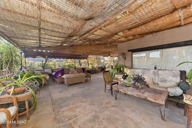 view of patio / terrace featuring an outdoor living space