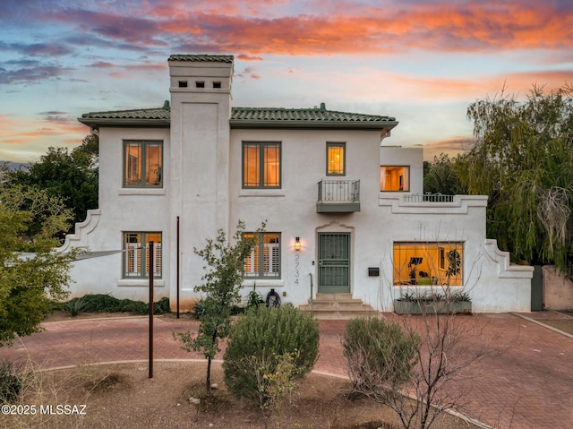 view of mediterranean / spanish house