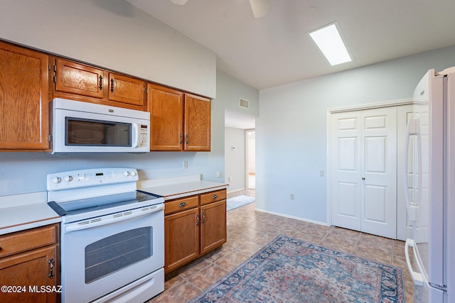 kitchen with white appliances