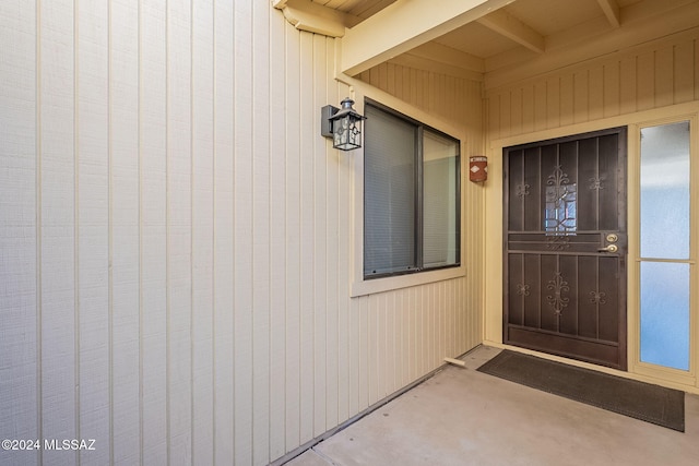 view of doorway to property