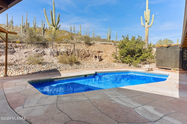 view of pool with a patio area