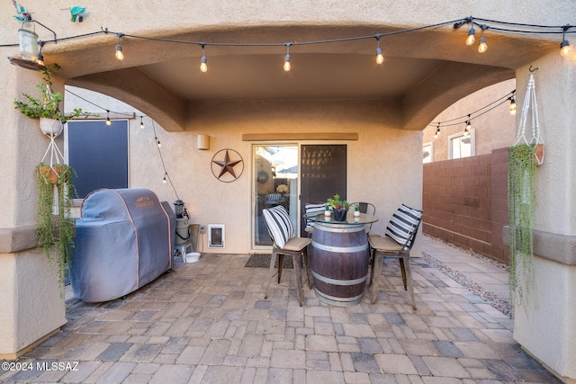 view of patio / terrace featuring a grill