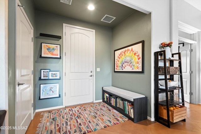 view of tiled foyer