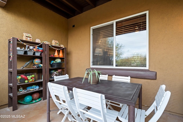 view of dining space