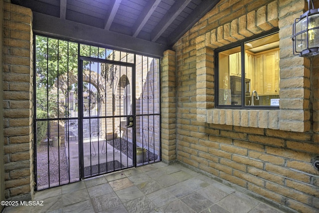 property entrance with sink