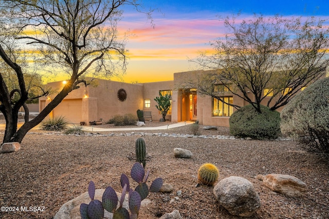 view of pueblo-style home