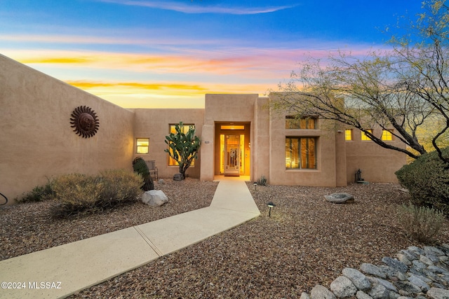 view of pueblo-style house