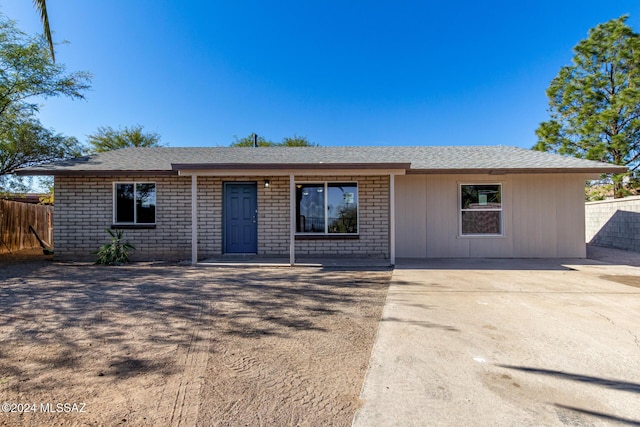 view of ranch-style house