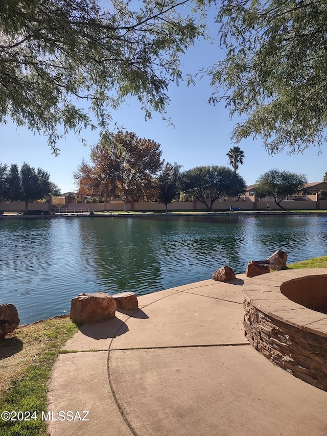 view of water feature