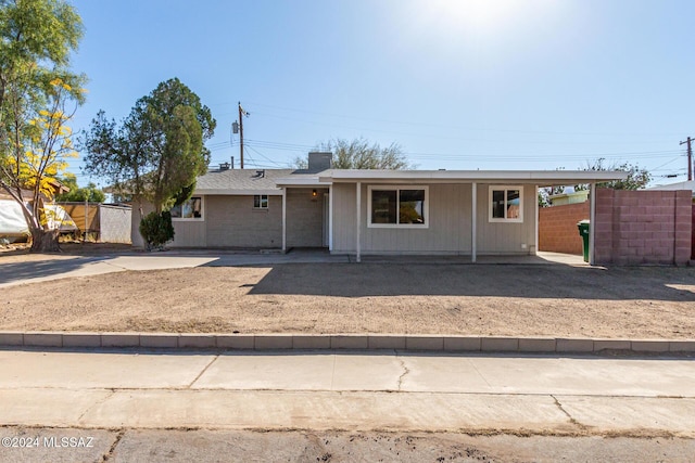 view of ranch-style house