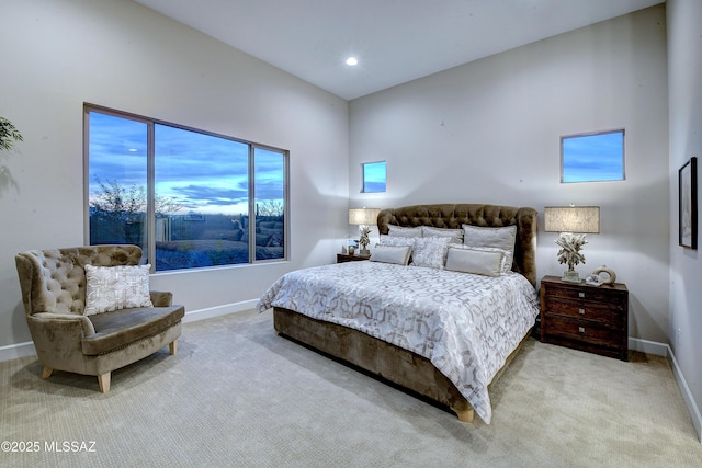 view of carpeted bedroom