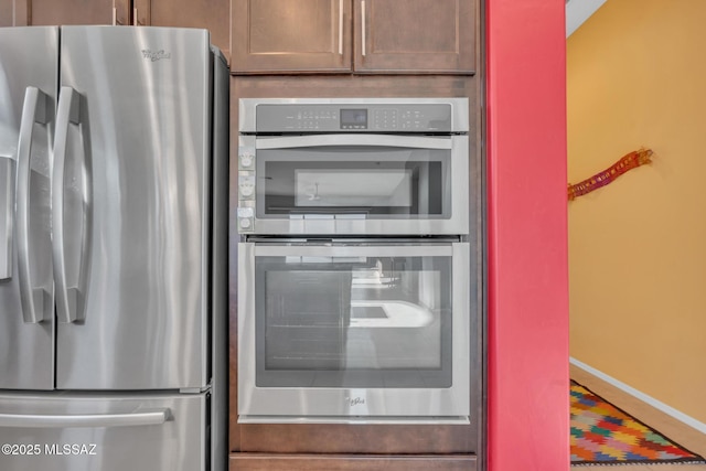 kitchen with appliances with stainless steel finishes